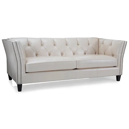 Traditional Sofa with Flared Arms